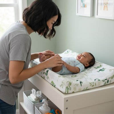 Housse matelas à langer 